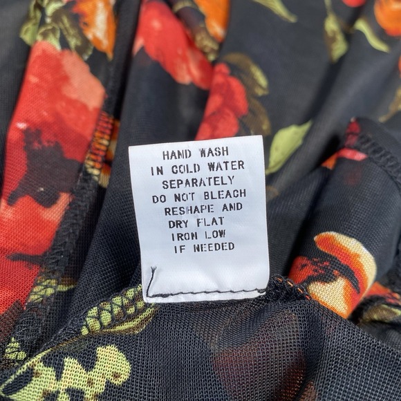 Ember Womens Floral Fairy Grunge Sheer Tie Front Cardigan Dress Sz M Whimsigoth - Picture 9 of 14